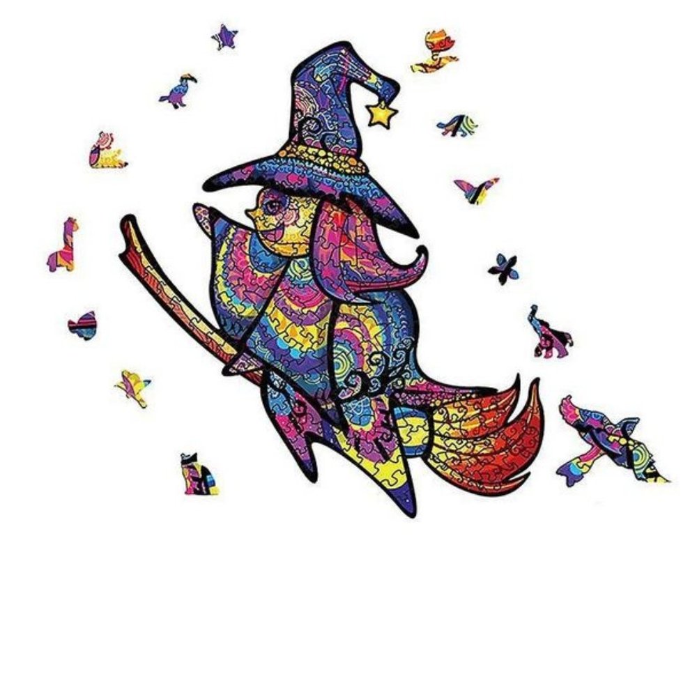 Witch Irregular 3D Animal Puzzle 100 Pieces (Small)